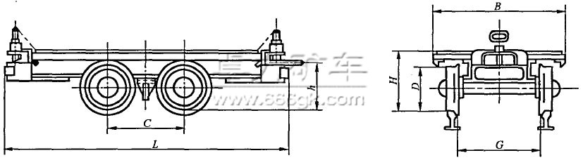 礦用平板車結(jié)構(gòu)圖 